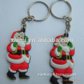 christmas best gift kind father christmas shape rubber keychain gift